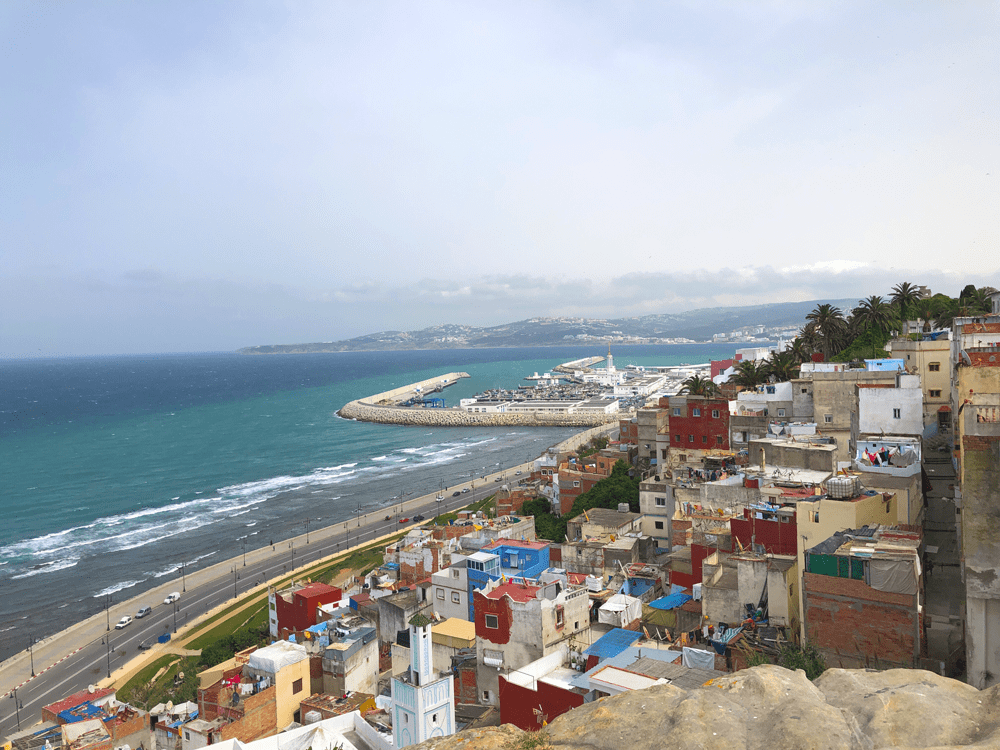 Uitzicht over Tanger aan zee